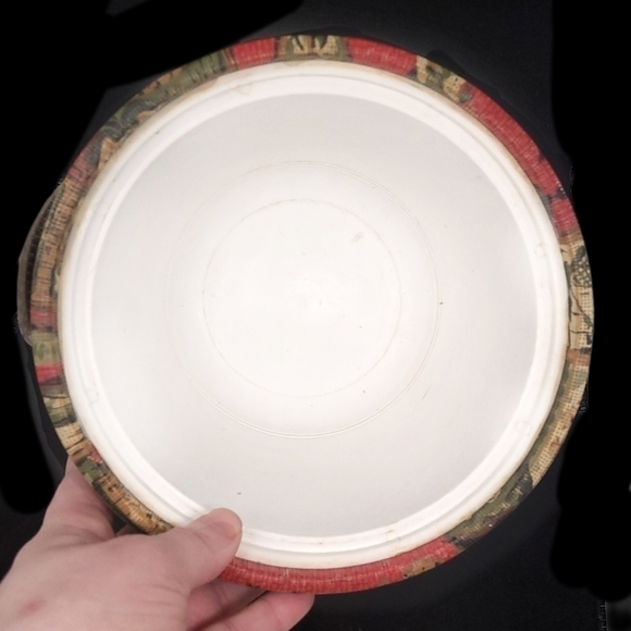 Vintage early American colonial eagle pattern ice bucket & 1 glass - Picture 3 of 10